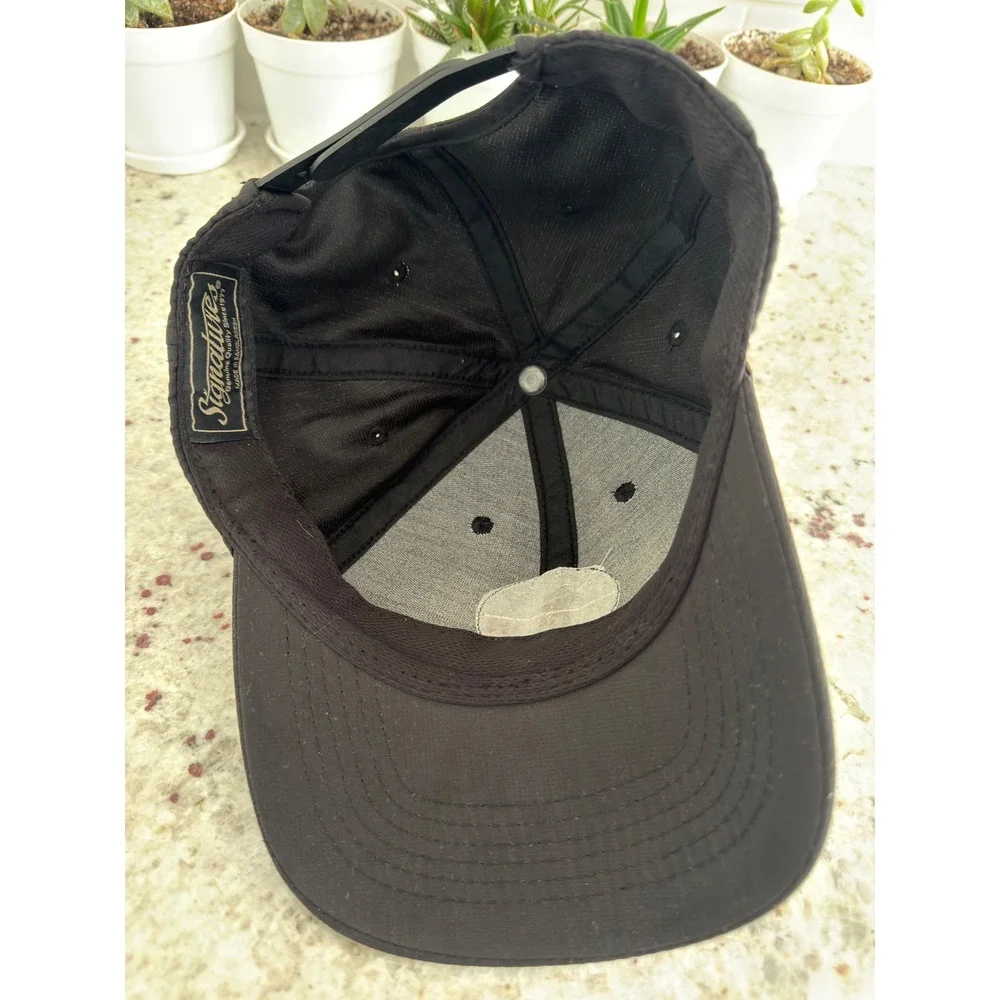 Signature Snapback Golf‎ Hat Black Adjustable Cap